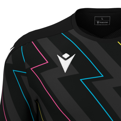 Футболка спортивная MACRON WISP SHIRT BLACK/THUNDER