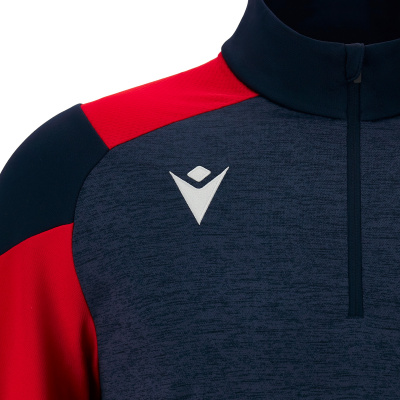 Толстовка тренировочная MACRON CUZCO TRAINING 1/4 ZIP TOP NAVY/RED