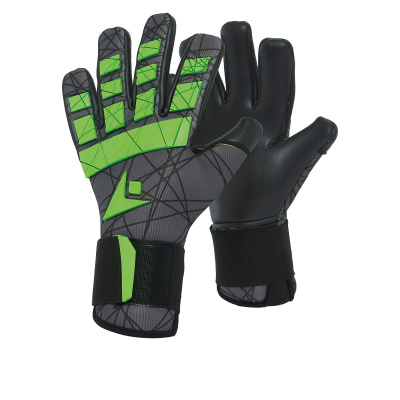 Перчатки вратарские MACRON ALLIGATOR XH GK GLOVES BLACK/ANTHRACITE/ NEON GREEN