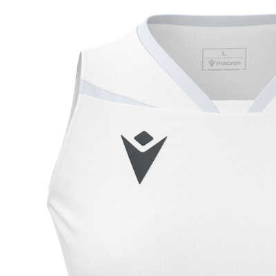 Футболка спортивная MACRON LILY ECO MATCH DAY SLEEVESLESS SHIRT WHITE/SILVER