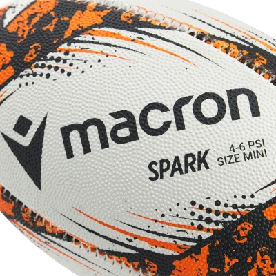 Мяч сувенирный MACRON SPARK MINI BALL WHITE/BLACK/ORANGE