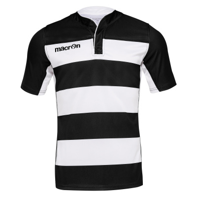 Регбийка игровая MACRON IDMON SHIRT BLACK/WHITE