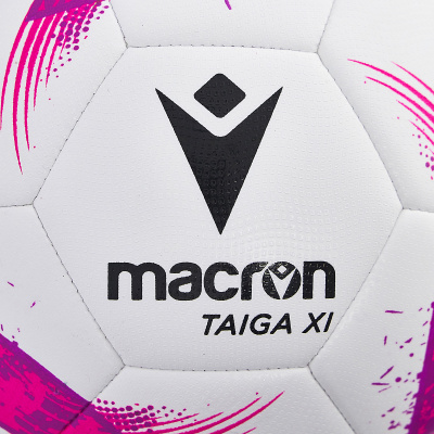 Мяч футбольный тренировочный MACRON TAIGA XI LIGHT TRAINING BALL N.4 WHITE/NEON ROSE