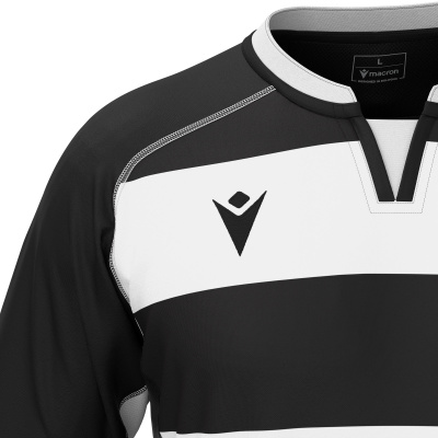 Регбийка игровая MACRON ALABASTER SHIRT BLACK/WHITE