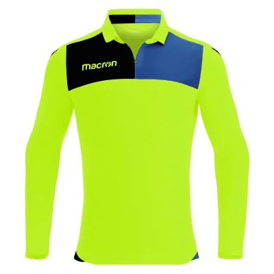 Футболка спортивная MACRON NUNKI SHIRT LS NEON YELLOW/BLACK/ROYAL BLUE