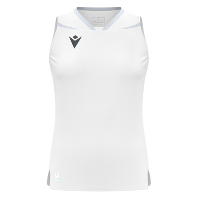 Футболка спортивная MACRON LILY ECO MATCH DAY SLEEVESLESS SHIRT WHITE/SILVER