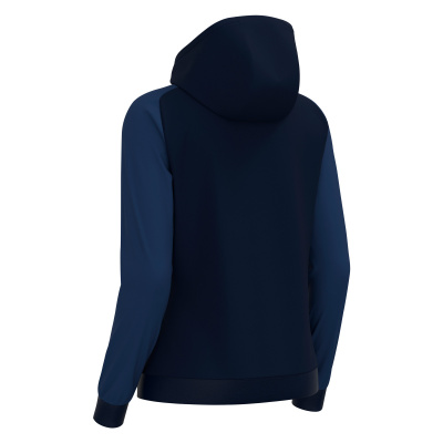 Олимпийка парадная женская MACRON ATLAS HOODY FULL LENGTH ZIP TOP NAVY/LIGHT NAVY