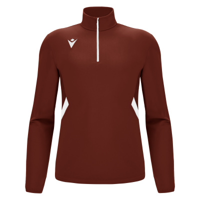 Толстовка тренировочная MACRON PIAVE TRAINING 1/4 ZIP TOP CARDINAL/WHITE
