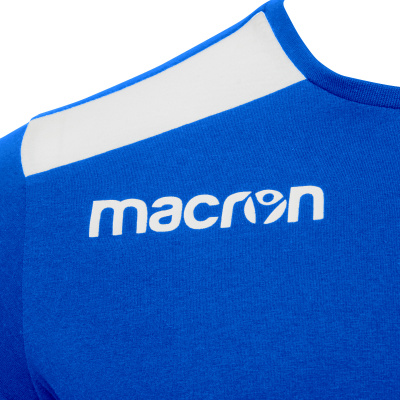 Футболка спортивная х/б MACRON FLUTE T-SHIRT ROYAL BLUE/WHITE