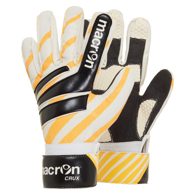 Перчатки футзальные MACRON CRUX FUTSAL GLOVES SR WHITE/ORANGE/BLACK