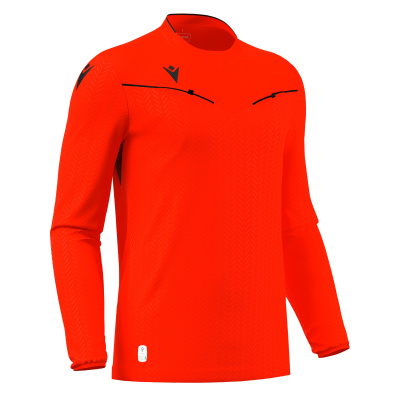 Футболка судейская проф. MACRON PONNET ECO SHIRT LS NEON RED