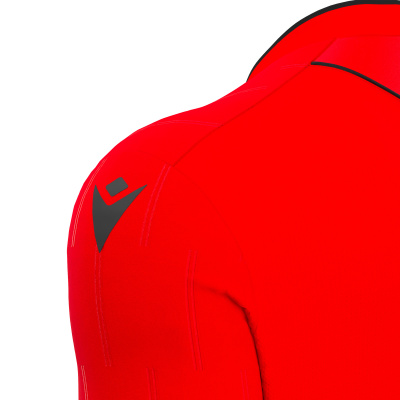 Футболка судейская проф. MACRON MENDEZ ECO SHIRT LS BRIGHT RED/BLACK