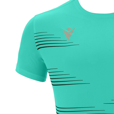 Футболка спортиная MACRON IVAN SHIRT TURQUOISE/BLACK