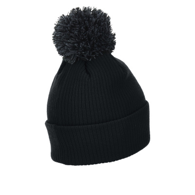 Шапка спортивная MACRON SNOW POMPON BEANIE BLACK