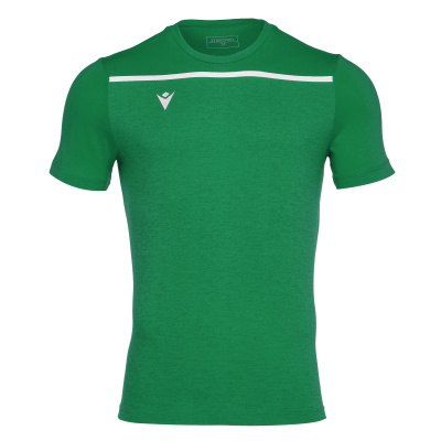 Футболка спортивная х/б MACRON COUNTRY T-SHIRT GREEN/WHITE