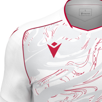 Футболка спортивная MACRON ARCANE ECO SHIRT WHITE/RED
