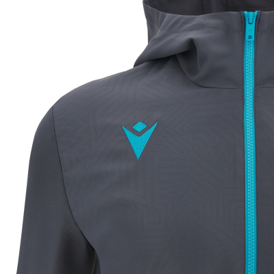 Олимпийка спортивная MACRON TIAMAT FULL LENGTH ZIP TOP ANTHRACITE/NEON SKY