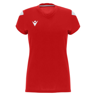 Футболка спортивная женская MACRON OXYGEN SHIRT RED/WHITE
