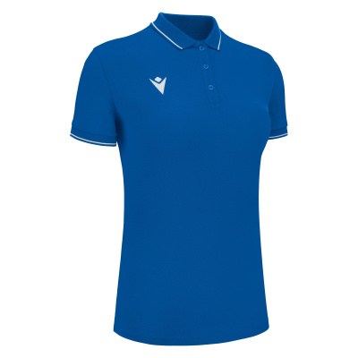 Поло спортивное женское х/б MACRON WALTZ ECO POLO ROYAL BLUE