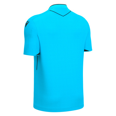 Футболка судейская проф. MACRON MENDEZ ECO SHIRT NEON SKY BLUE/ BLACK