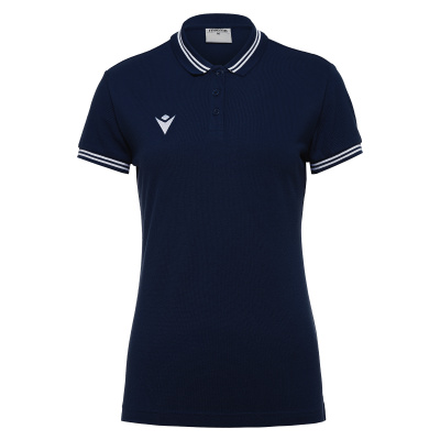 Поло спортивное женское х/б MACRON HAMBO POLO NAVY/WHITE