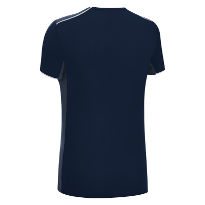 Футболка спортивная женская MACRON STEEL ECO SHIRT NAVY/LIGHT NAVY/WHITE