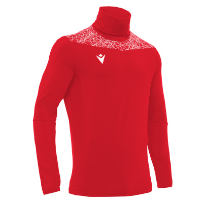 Толстовка тренировочная MACRON KOLYMA TURTLENECK TOP RED/WHITE