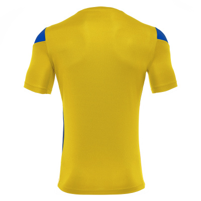 Футболка спортивная MACRON POLIS SHIRT YELLOW/ROYAL BLUE