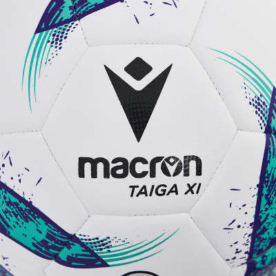 Мяч футбольный тренировочный MACRON TAIGA XI SUPER LIGHT TRAINING BALL N.4 WHITE/TURQUOISE