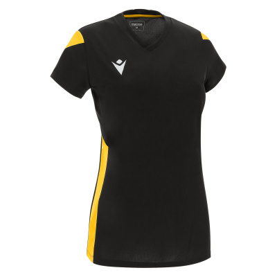 Футболка спортивная женская MACRON OXYGEN SHIRT BLACK/YELLOW
