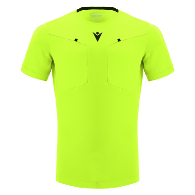 Футболка судейская проф. MACRON FRISK SHIRT NEON YELLOW/BLACK