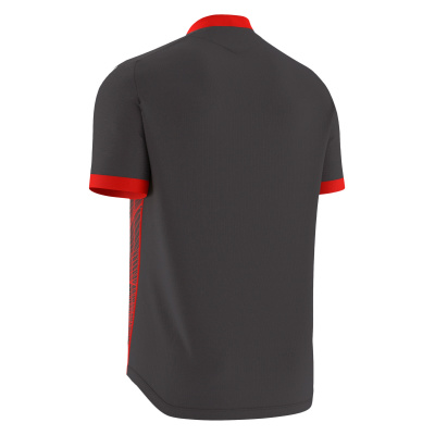 Футболка спортивная MACRON WYVERN ECO SHIRT ANTHRACITE/NEON RED