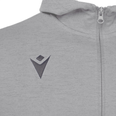 Олимпийка спортивная MACRON CELLO FULL ZIP HOODED SWEATSHIRT GREY