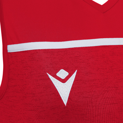 Майка спортивная MACRON THALLIUM SLEEVELESS SHIRT RED/WHITE
