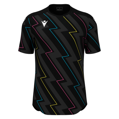 Футболка спортивная MACRON WISP SHIRT BLACK/THUNDER