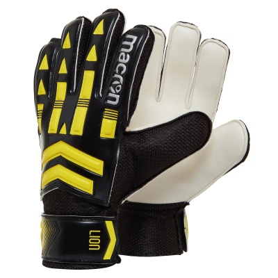 Перчатки футбольные MACRON LION XF JR BLACK/YELLOW