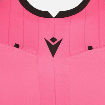 Футболка MACRON REFEREE NEON PINK SHIRT UEFA PINK/BLACK  M