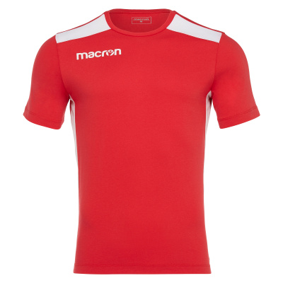 Футболка спортивная х/б MACRON FLUTE T-SHIRT RED/WHITE