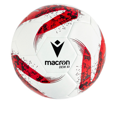 Мяч футбольный MACRON DEW XI FOOTBALL MATCH DAY BALL WHITE/RED