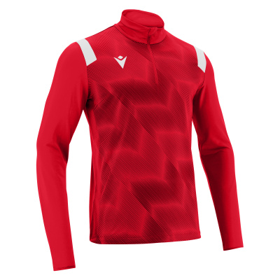Толстовка тренировочная MACRON PURUS TRAINING 1/4 ZIP TOP RED/WHITE