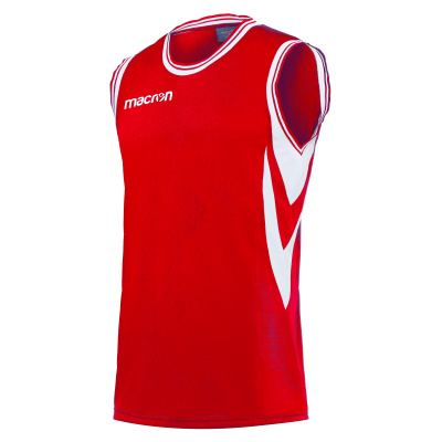 Майка спортивная MACRON ETHANE MAN VEST BICOLOR RED/WHITE