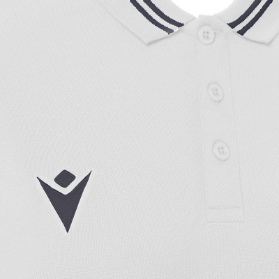Поло спортивное женское х/б MACRON HAMBO POLO WHITE/ANTHRACITE