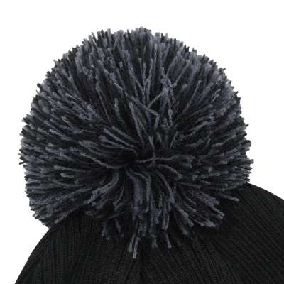 Шапка спортивная MACRON SNOW POMPON BEANIE BLACK