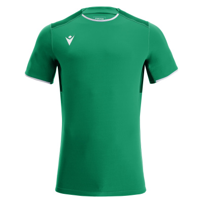 Футболка спортивная MACRON RHODIUM ECO SHIRT GREEN/DARK GREEN/WHITE