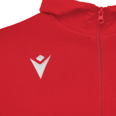 Олимпийка спортивная MACRON CELLO FULL ZIP HOODED SWEATSHIRT RED