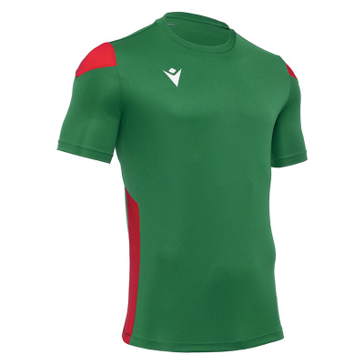 Футболка спортивная MACRON POLIS SHIRT GREEN/RED