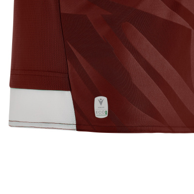 Футболка спортивная MACRON THEMIS ECO SHIRT CARDINAL/WHITE
