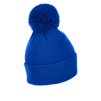 Шапка спортивная MACRON SNOW POMPON BEANIE ROYAL BLUE