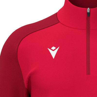 Толстовка тренировочная женская MACRON LENA TRAINING 1/4 ZIP TOP RED/DARK RED