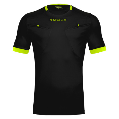 Футболка спортивная MACRON ARCTURUS SHIRT BLACK/NEON YELLOW
